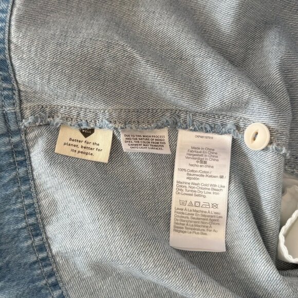 Madewell Denim Puff Sleeve Mini Dress NWT - Picture 6 of 7